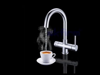 Kokend water kraan Vonato, Orenda, zilverkleurig