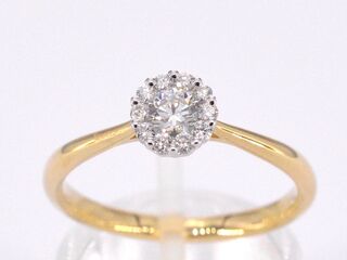 Gouden ring met 0.35 carat diamant