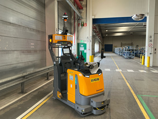 Elektro trekker Jungheinrich, EZS-350-A-FTF, geel, bouwjaar 2018, elek