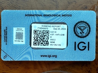 Diamant – 0.31 carat natuurlijke Starcut Briljant geslepen diamant (ge