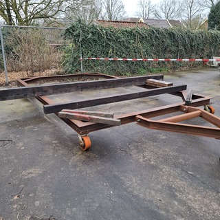 Zwaar materiaal transportwagen