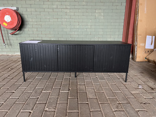 Tv-meubel, WOOOD, New Gravure, Zwart