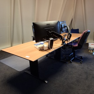 Bureauopstelling met 2x monitor