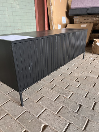 Tv-meubel, WOOOD, New Gravure, Zwart