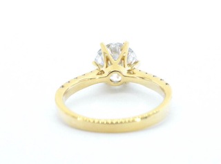 Gouden ring met een briljant geslepen diamant van 3.00 carat, Goud