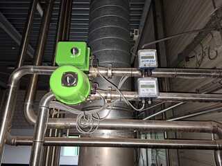 2x Flowmeter en 2x afsluiter, O.a. Burkert