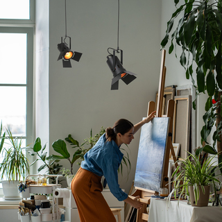 2x Hanglamp Carree Mexlite, 3379ZW, zwart smoke, Nieuw in doos