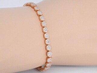 Rosegouden tennisarmband met 5.00 carat diamanten