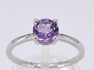 Witgouden ring met amethist
