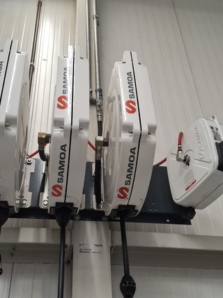 2x Slanghaspel, waarvan 1x water en 1x olie Samoa, Reelmaster