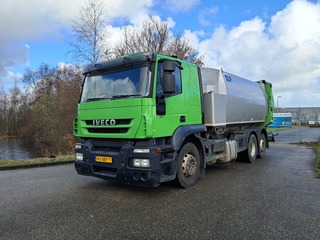 Vuilniswagen, IVECO, AT260SY/PS, 2013, met zijlader, HALLER SLF 22M³