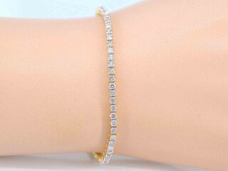 Gouden tennisarmband met diamanten 3.50 carat