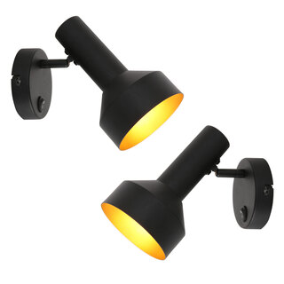 2x Wandlamp Bundle Anne Light, 3335ZW, zwart goud, Nieuw in doos