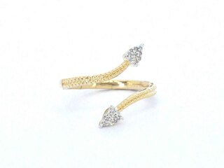 Gouden design ring met natuurlijke diamanten