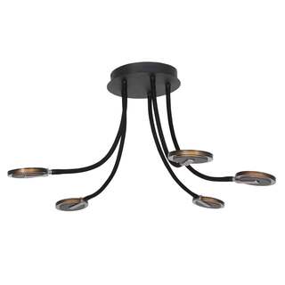 Plafondlamp Turound Steinhauer, 3376ZW, zwart smoke, Nieuw in doos