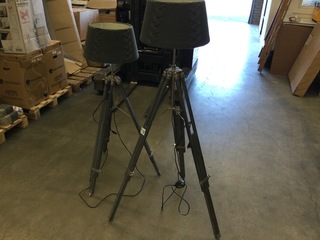 2x Staande schemerlampen