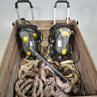 2x Hogedrukreiniger en scheepstouw, O.a. Kärcher, o.a. HD4/9 C