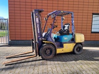 Heftruck, Komatsu, FD30T12, Geel / Bauw, 1997
