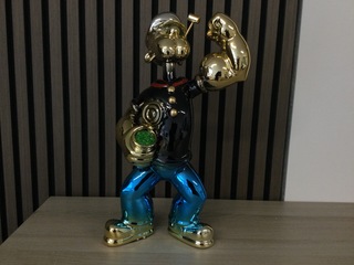 Popeye beeld, Lior24, blauw/goud