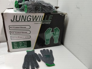 Ca. 240x Paar werkhandschoenen met anti slip