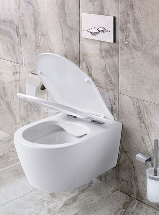 Hangtoilet incl. zitting, Belrad Belr, Propack, wit