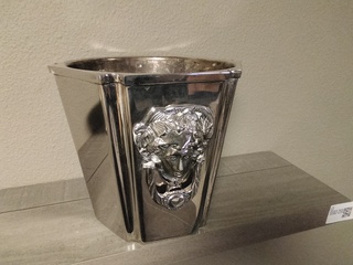 Grote exclusieve verzilverde wijnkoeler, Fink Silber