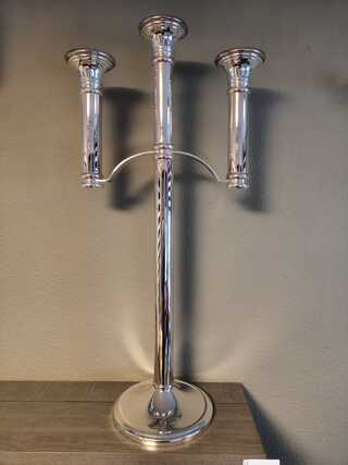 Grote exclusieve verzilverde kandelaar, Fink Silber, zilver