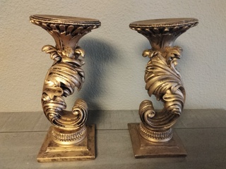 2x Kandelaar, Fink, Natale, goud