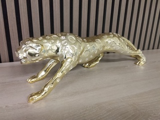 XXL goudkleurig beeld van Jaguar, goud