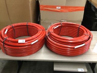 2x Meerlagenbuis met mantel, Belrad Belpex, rood