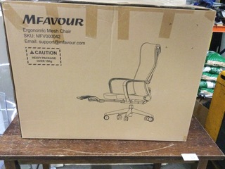 Ergonomische bureaustoel, Mfavour, MFV42, zwart