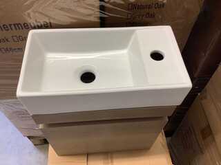 Fontein + Meubel Walnut 40 cm, Karo, walnut