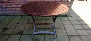 Teakhouten ronde tafel, Bruin, 2018
