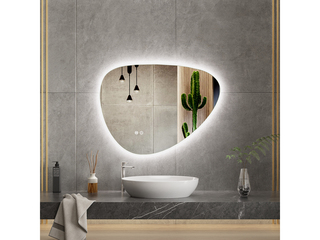 Spiegel asymmetrisch 100×70  +Led en verwarming, Karo