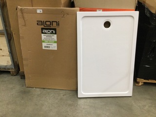 2x Douchevloer 120x80x4 cm, Aloni, SWC-50507, wit