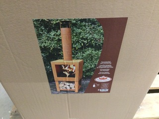 Terraskachel roest met houtopslag, Esschert Design, FF298, roest