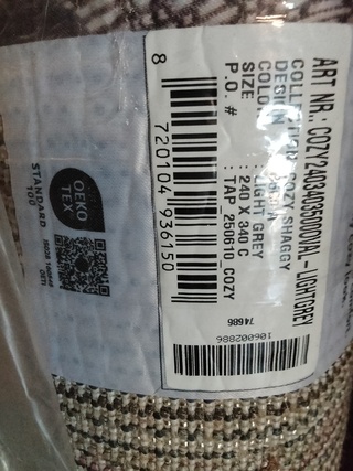 Ovaal hooppolig vloerkleed, grijs