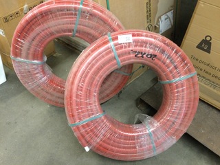 2x Rollen Pex slang rood