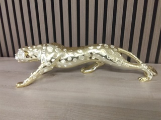 XXL goudkleurig beeld van Jaguar, goud
