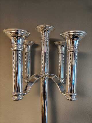 Grote exclusieve verzilverde kandelaar, Fink Silber, zilver