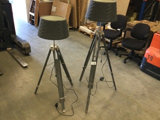 2x Staande schemerlampen