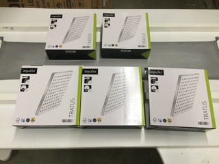 5x Hoofddouchekop vierkant, Aqua Su, Tratus