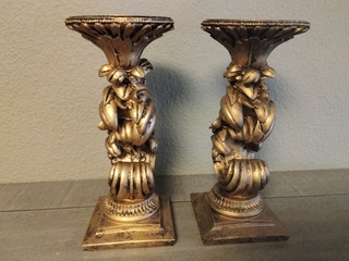 2x Kandelaar, Fink, Natale, goud