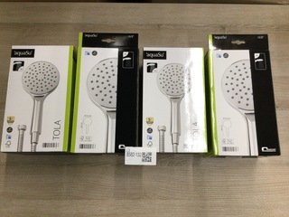 4x Douchekoppen, AquaSu, Tola, chroom