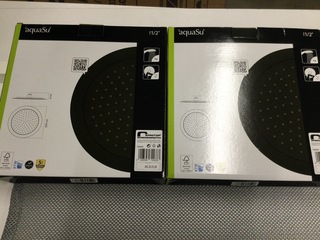 4x Hoofddouchekop rond, Aqua Su, Bacila