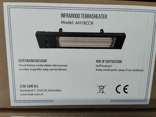 3x Infrarood heaters, 1800 Watt