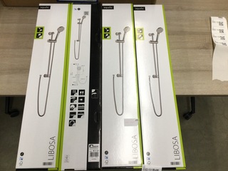 4x Hoofddouche + glijstang, AquaSu, Libosa