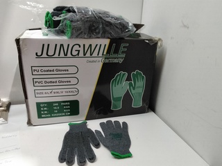 Ca. 240x Paar werkhandschoenen met anti slip