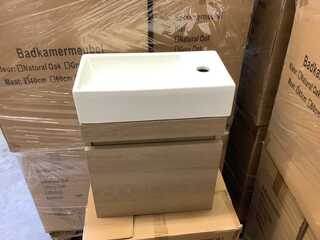 Fontein + Meubel Walnut 40 cm, Karo, walnut