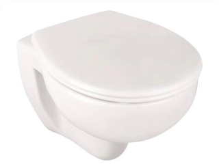 Zwevend randloos toilet met bril, AquaSu, Basic, wit